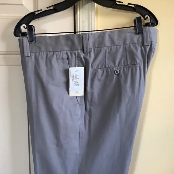 GTA Men’s Pants Straight Leg Slim Fit Grey Cotton SZ 40/34